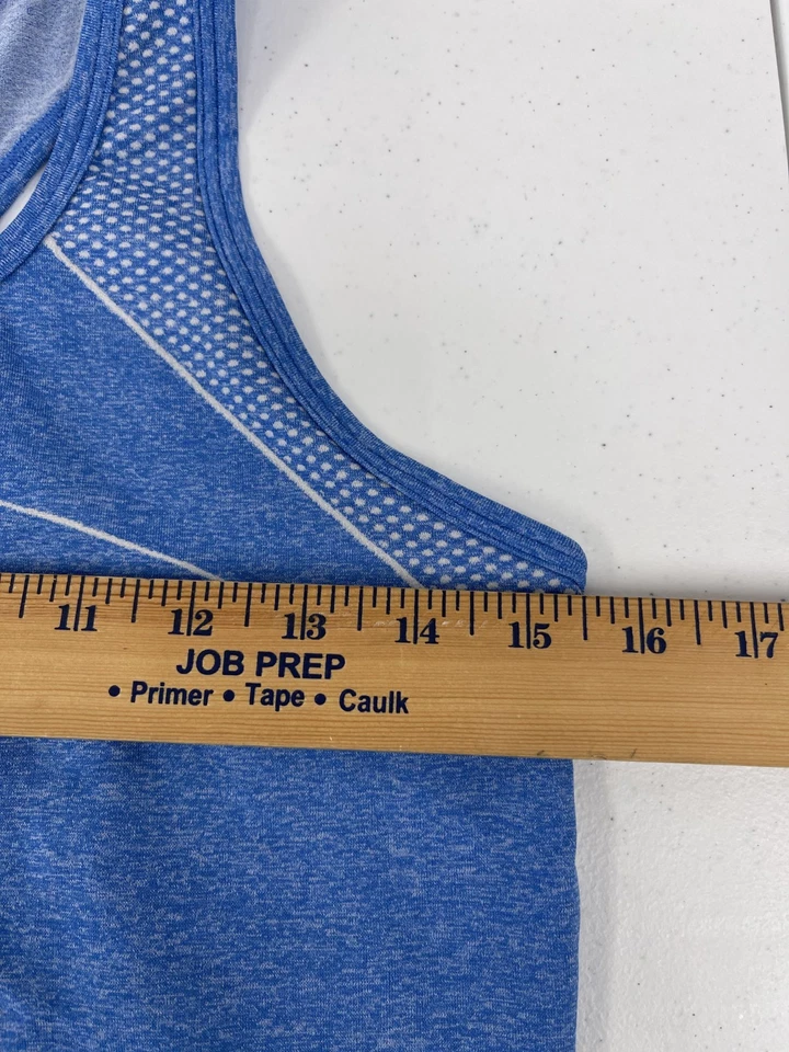 Camiseta sin mangas deportiva GAP FIT para mujer espalda deportiva talla grande azul Foto 4 de 4