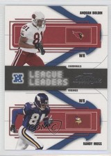 2004 Playoff Prestige League Leaders Anquan Boldin Randy Moss #LL-16 HOF 2a8