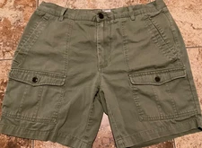 VTG JCP JC PENNEY CARGO HIKING UTILITY SHORTS ( MENS 36 ) OLIVE GREEN PREOWNED