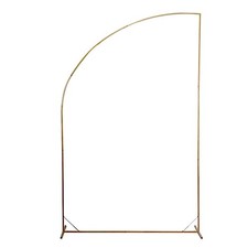 8 ft Gold Half Moon Metal Floral Display Frame Arch Backdrop Stand Party Events