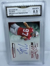 2019 Sage HIT Next Level Signatures Red Rookie RC Nick Bosa Ohio State Buckeyes 