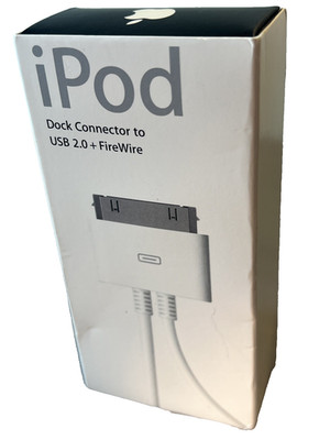 Apple M9126G/A USB 2.0 Genuine Cable - iPod Dock connector to USB 2.0+ Firewire