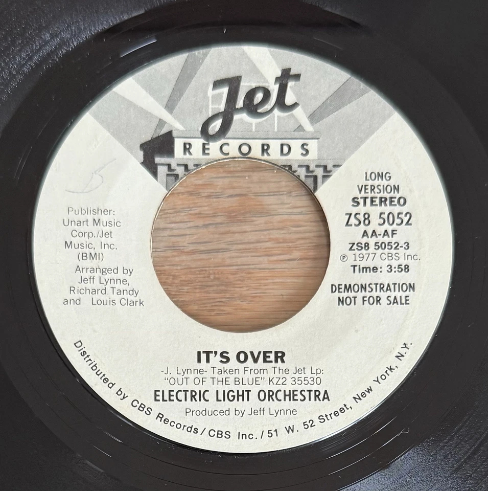 ELECTRIC LIGHT ORCHESTRA  It's Over Short/Long Versions promo 45rpm (1978) ELO - Image 2 of 4