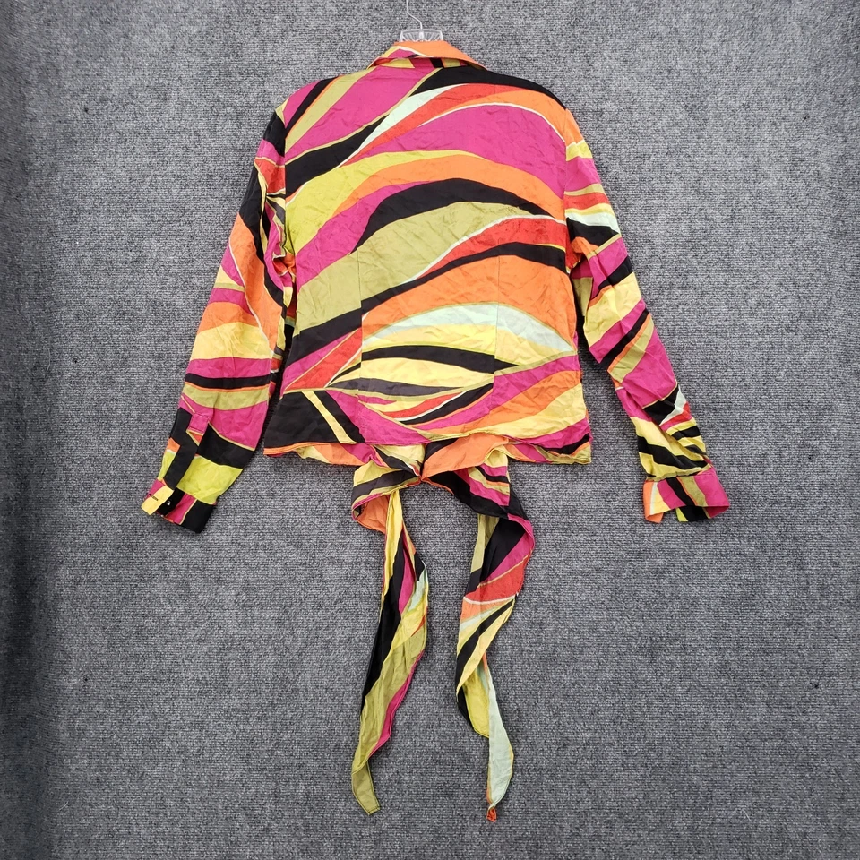 Blusa DE COLECCIÓN Spenser Jeremy Top Mujer L Grande Nudo de Seda Corbata Manga Larga Y2K Foto 2 de 4