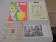 Vintage 1969 HAIR Souvenir Program + Geary Theatre / American Conservatory Prog.