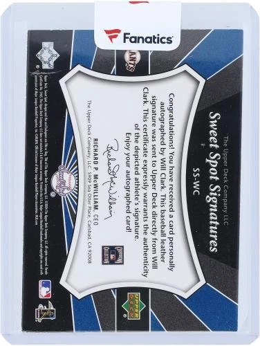 Will Clark Giants Autographed 2004 Upper Deck Sweet Spot Red Stitch #SS-WC Card - Image 2 of 4