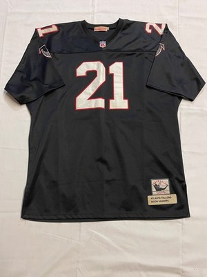 Throwback Atlanta Falcons Deion Sanders #21 Stitched Jersey Black