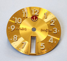 NOS ORIGINAL DIAL Rado Diastar Gold Arabic Dial 25.53mm for eta 2836-2.