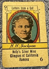 Vtg 1935 AUTHORS by RUSSELL CARD GAME Replacement Card 9 H H Jackson