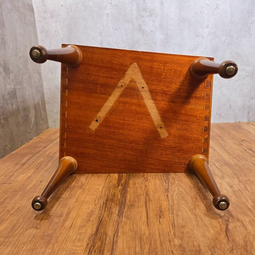 Vintage 1950s Angled/Asymmetric Single Drawer Bedside Table Storage Unit - Picture 22 of 23