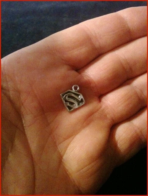 Sterling silver superman best sale charm