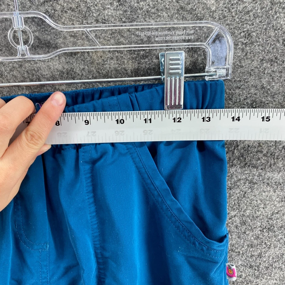 Pantalones Médicos Urbane Ultimate Mujer PXS Petite Azul Tiro Medio Bolsillos De Colección Sólidos Foto 3 de 4