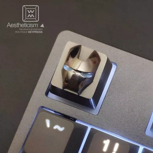 New Iron Man Mask Titanium Alloy Keycap ESC Key Cap for MX Keyboard Gift - Picture 2 of 8