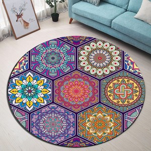 Hexagon Bohemian Floral Round Carpet Bedroom Area Rugs Living Room Floor Mat Ebay