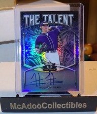 2019 Leaf Valiant Hudson Head Blue Prismatic Auto /25 The Talent Mint #TT-HH1