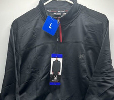 Men's Size Large Spyder Active Quarter Zip Long Sleeve Pullover Black