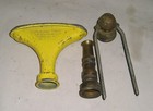 Lot of 3 Vtge Garden Hose Nozzles - Nelson Flaring Rose, Unmarked, Water Curtain