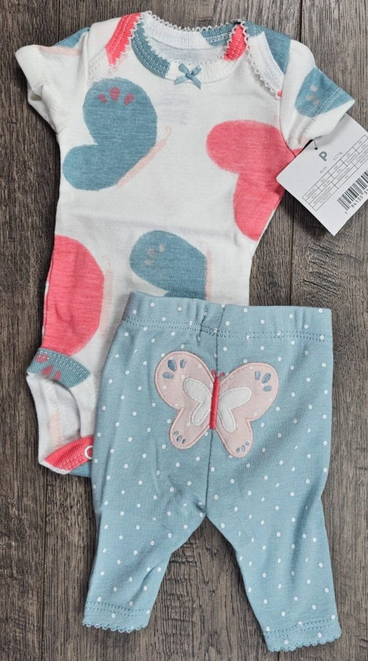 Baby Girl Clothes New Carter's Preemie 2pc Butterfly Outfit
Opens in a new window or tab