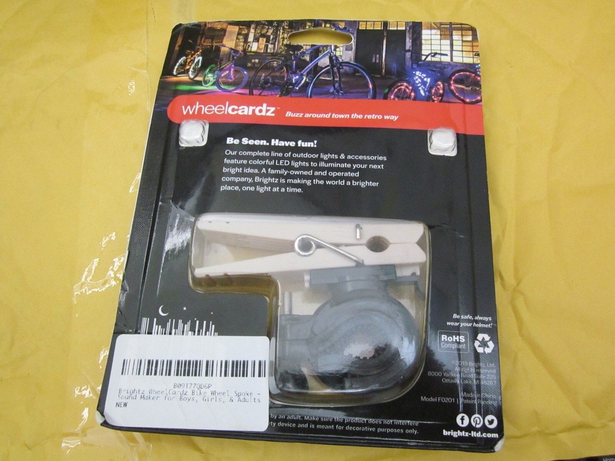 WHEELCARDZ Bicycle clip card noisemaker with clamp bracket