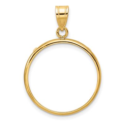 1982-Jetzt US $5 Gedenkmünze Krappen-Set einfache polierte Münzeinfassung in 14k Gold