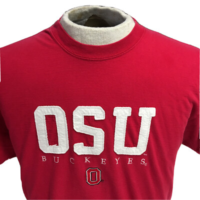 OSU Buckeyes Men s Tee Shirt A/S Sports Size Medium 38-40 Red Short Sleeve