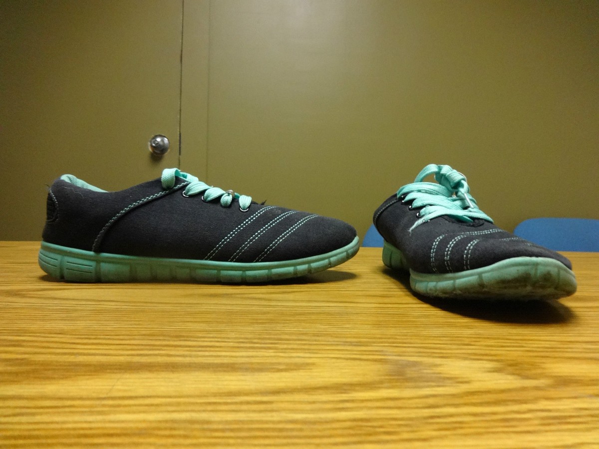 BLACK AQUA TURQUOISE TEAL BLUE ACCENT FASHION SNEAKERS WOMEN SIZE