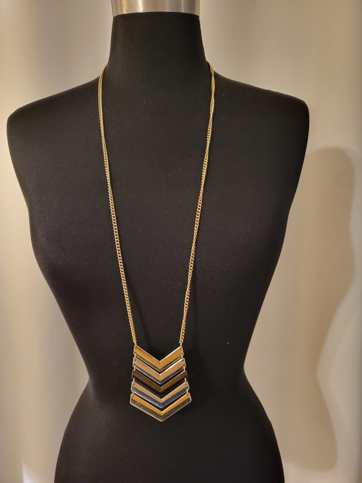 Long Statement Piece. Arrowstack Chevron. Gold, S… - image 2