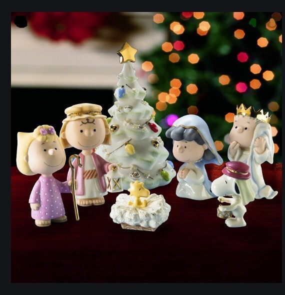 LENOX ピーナッツ　スヌーピークリスマス・ページェントの置物 7点 Amazon.com: Lenox Peanuts 7-Piece Christmas Pageant Figurines