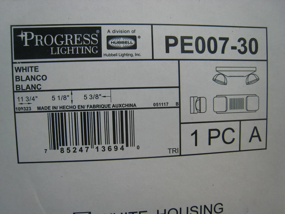 PE007-30 dual voltage 120/277  Emergency Light by Progress Lighting solid state - Image 2 of 4