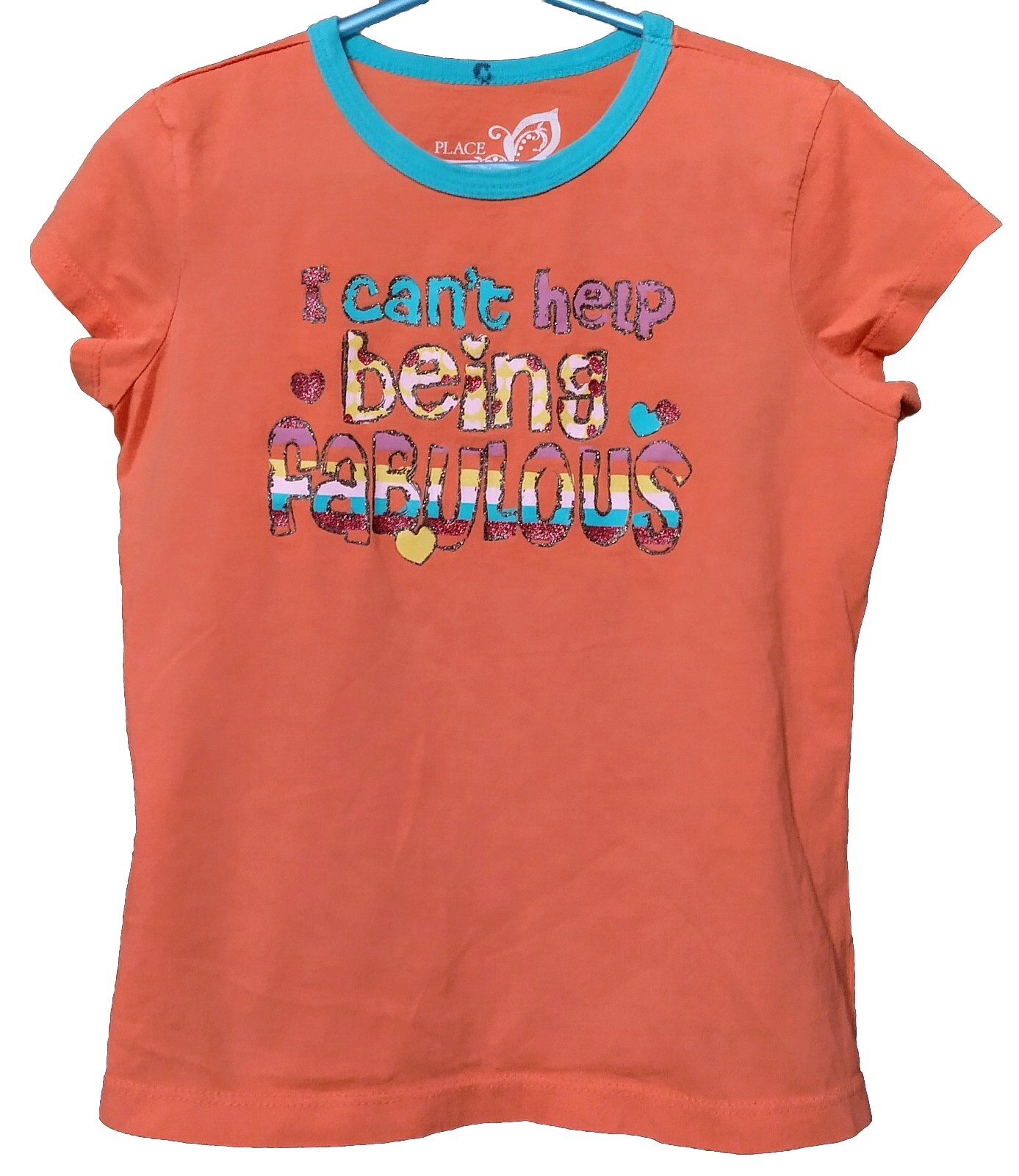 Girls Children's Place Orange Graphic Design Shirt Size M(7/8) eBay