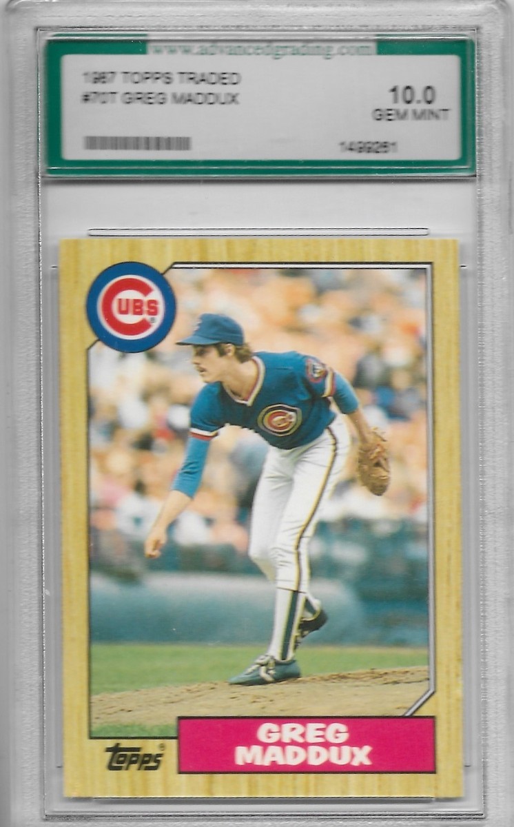 ダイタク　シブゴゴ カード 1987 Topps Traded Greg Maddux #70T Rookie Chicago Cubs AGS 10 | eBay