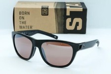 COSTA DEL MAR BAYSIDE Sunglasses Black / Copper-Silver Mirror 580P lens Womens