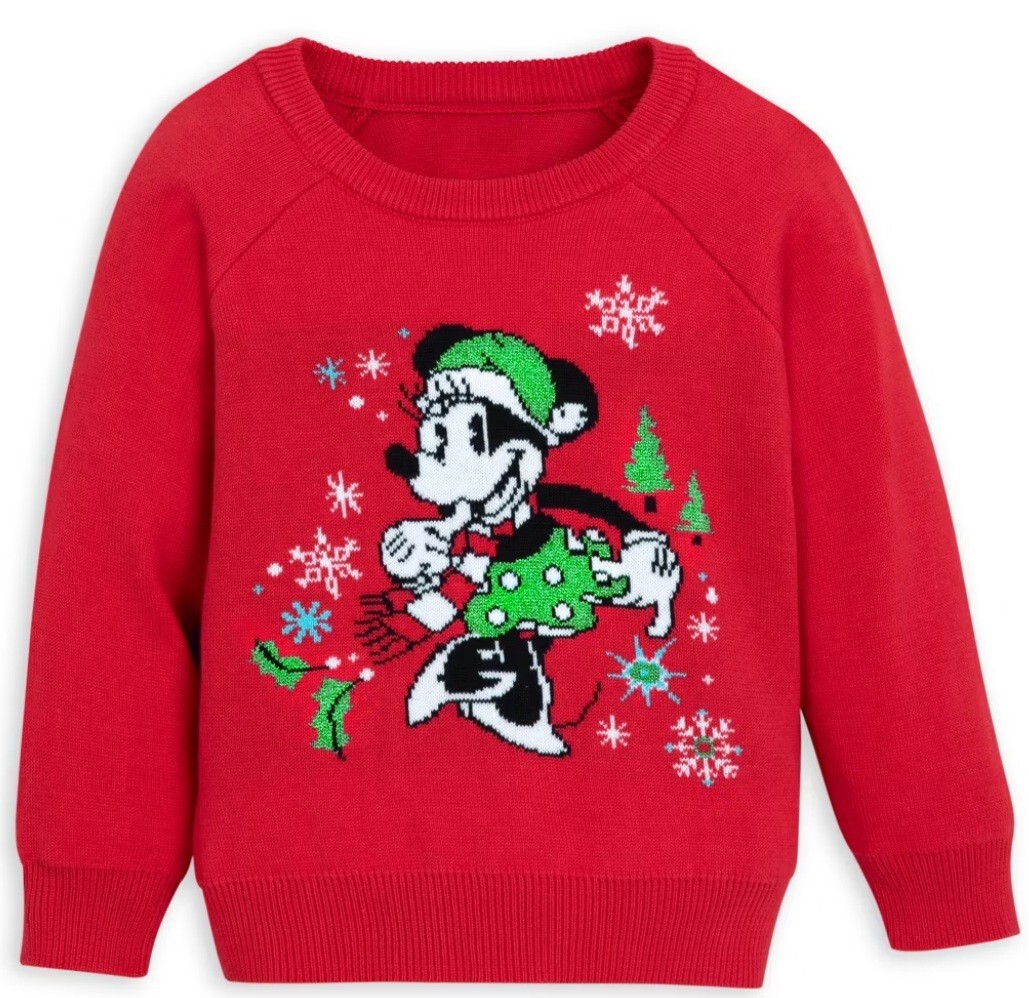 BNWT New Disney Store Minnie Mouse Red Christmas Baby Jumper 9-12M 11kg