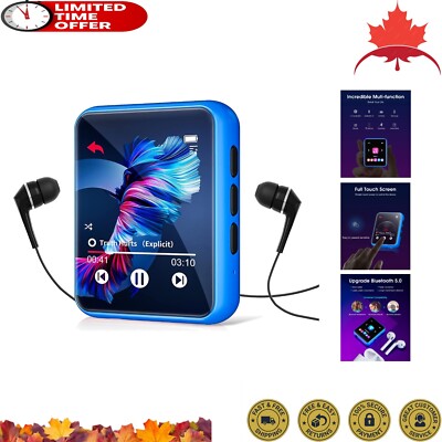 HiFi Lossless Sound MP3 Player 32GB Bluetooth 5.0 - Extended Long Battery Life