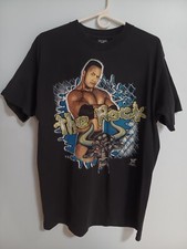 Vintage 1998 The Rock Dwayne Johnson Shirt WWF Brahma Bull Hardcore Wrestler 90s