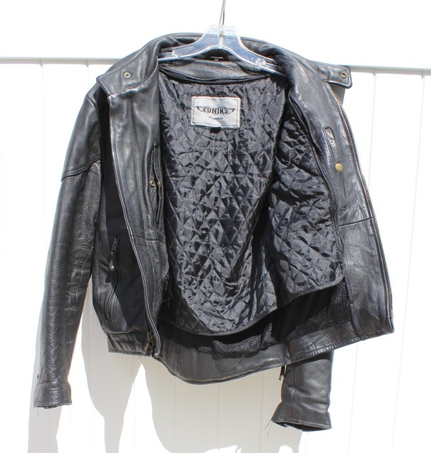 Unik Premium Heavy Leather Motorcycle Jacket SZ 36 eBay