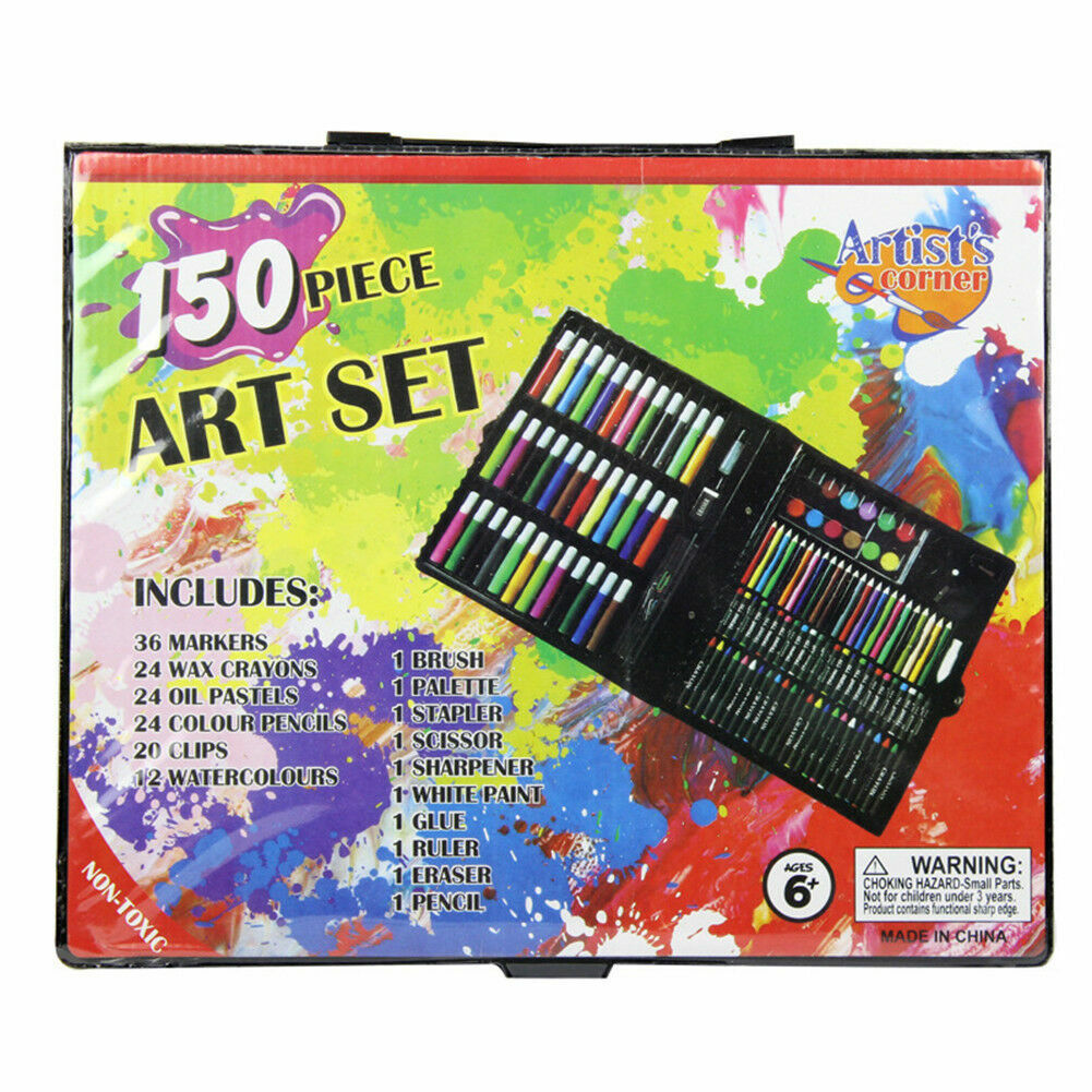 Art Supplies for Kids,Art Set for Kids, 150 Pcs Art Supplies Set Children Drawing Art Set with Portable Art Box, Crayons,Watercolor Pen,Pencil