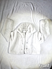 Knit Works Cropped Faux Fur Jacket Girl White