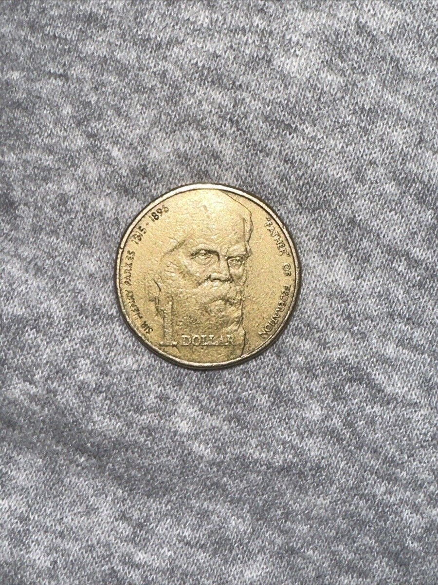 RARE 1996 AUSTRALIAN $1 ONE DOLLAR COIN FATHER OF FEDERATION SIR