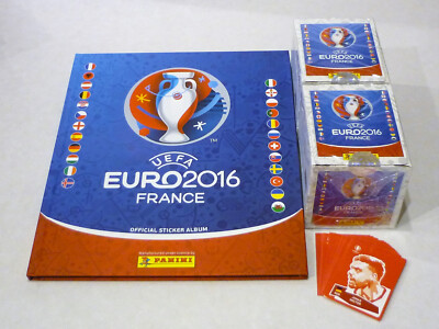 PANINI Euro France 2016 - 2 x Display 100 Tüten + Hardcover Album + 24 Coca Cola
