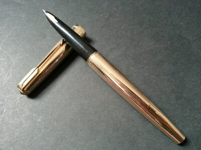 Stylo Plume Parker Ancien - Plume En Or, Plaqué Or, Made In France - Rare