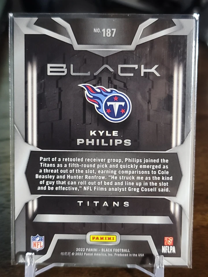2022 Panini Black "FOTL" Kyle Philips #02/35 ROOKIE Titans RC Sapphire - Image 2 of 3