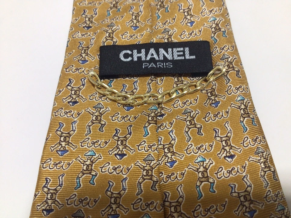 CHANEL PARIS  “ CC Logo COCO “ Signed Tie / Made In Italy - Image 2 of 4