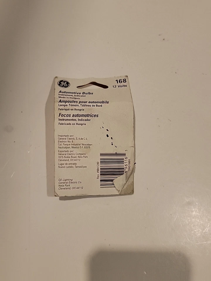 Lâmpada GE 168 miniatura 5w base cunha 12 volts T3-1/4 (1) - Imagem 3 de 3