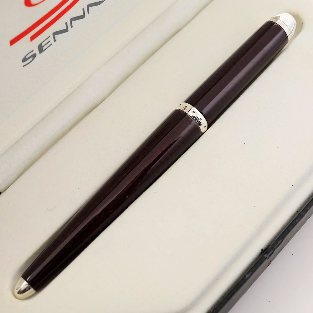 Montegrappa Ayrton Senna Burgundy Carbon Fiber Fountain Pen