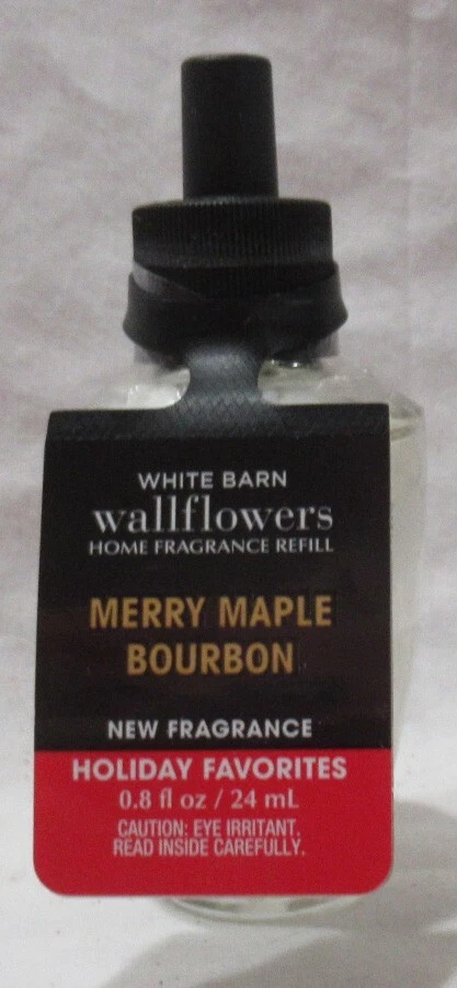 White Barn Bath & Body Works Wallflower Заправочная Лампочка Лот из 5 ВЕСЕЛЫХ КЛЕНОВЫХ БУРБОНОВ - Изображение 2 из 3