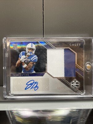 2023 Panini Limited Football Josh Downs Indianapolis Colts RPA /75 RARE