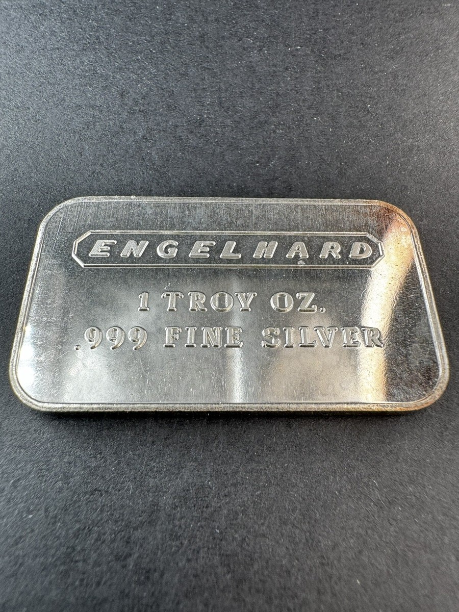 1 Oz Engelhard Pebble Back No Serial Number RARE Pebble Back