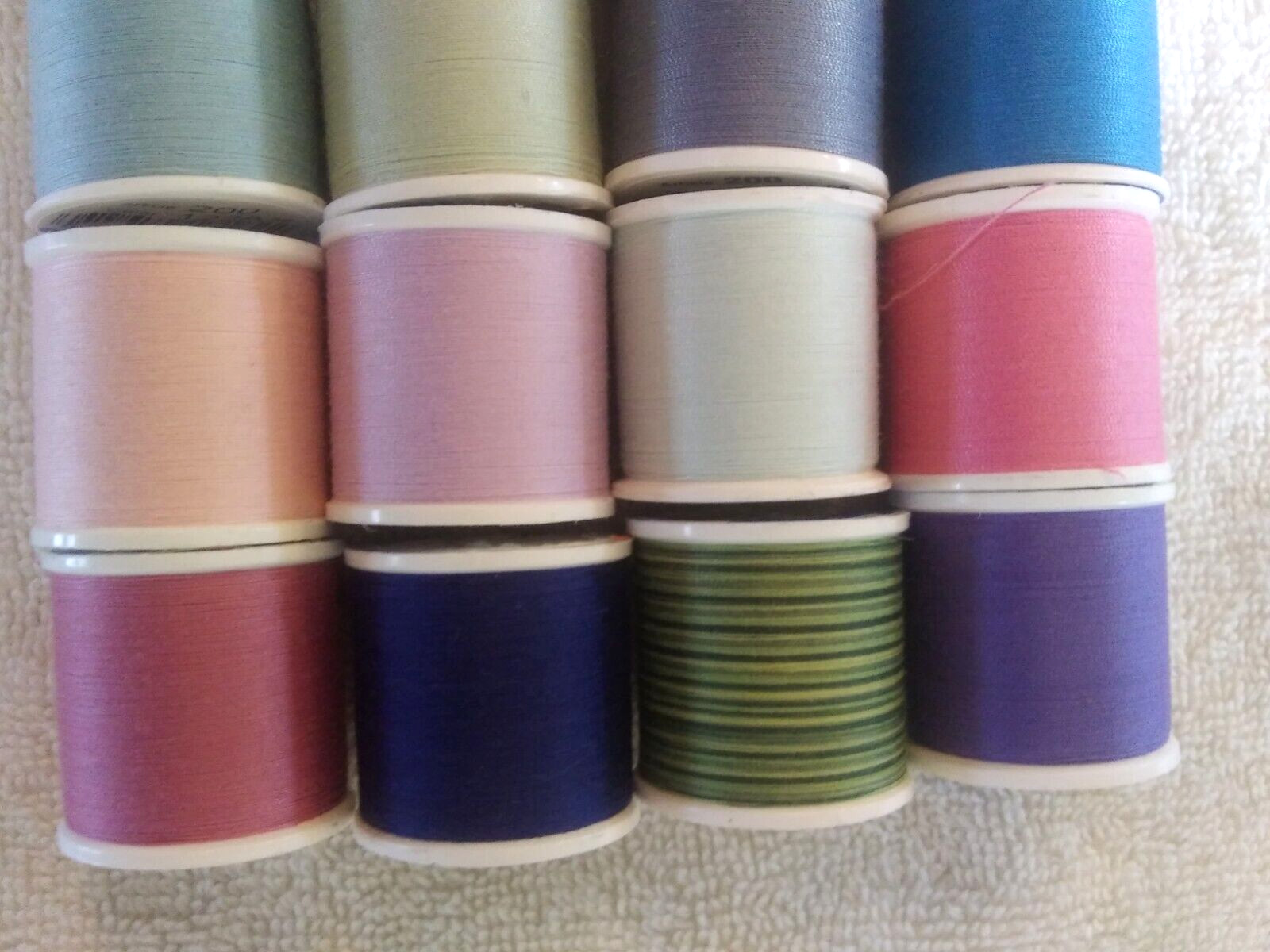 24 Coats & Clark All Purpose Thread~135 Yd ea~Polyester~Various Colors~Lot Q