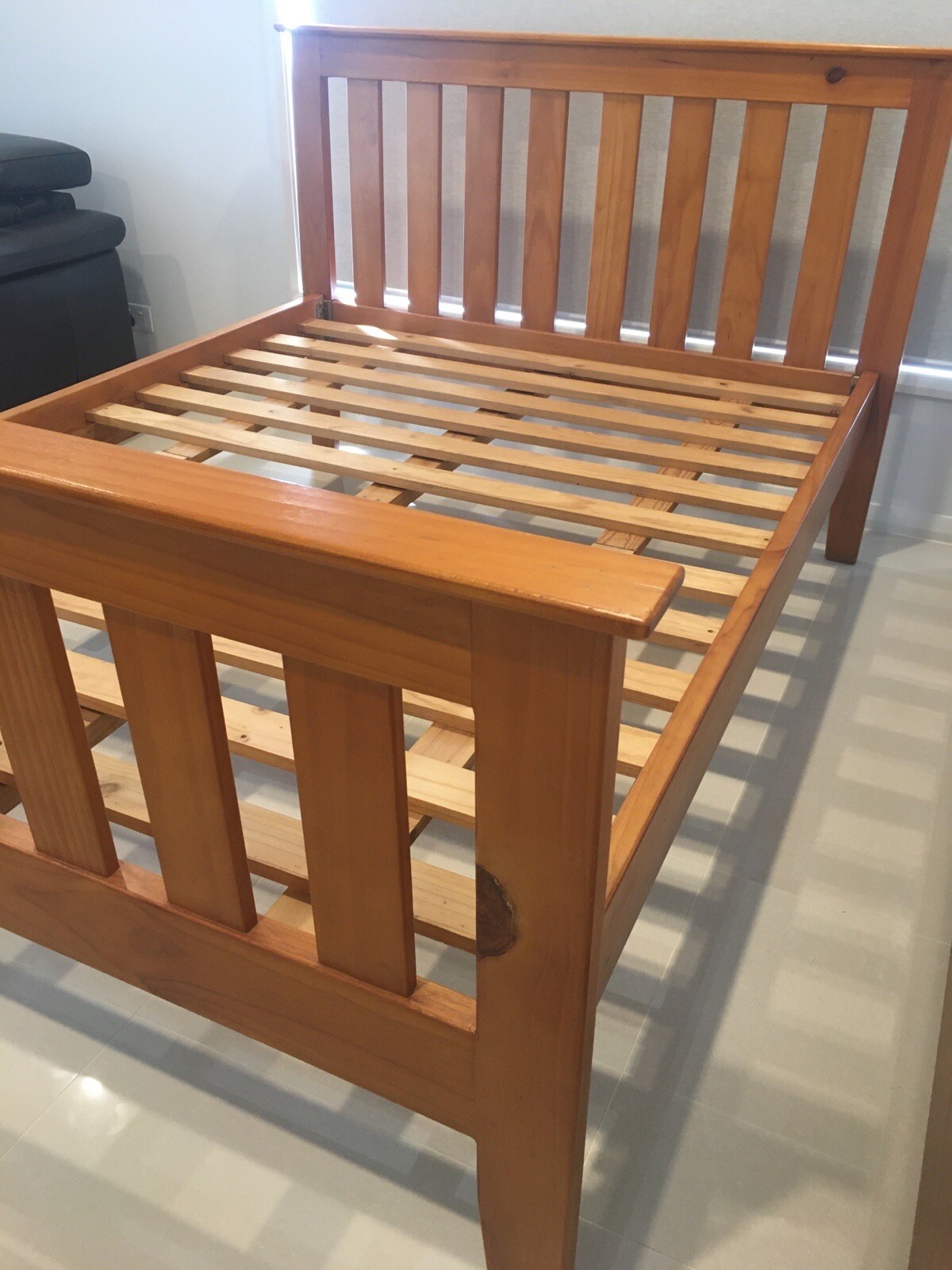 timber double bed frame eBay
